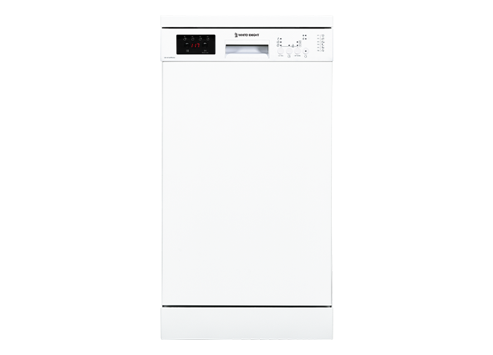 White Knight WK-AT45FSDW Slimline Freestanding Dishwasher - White